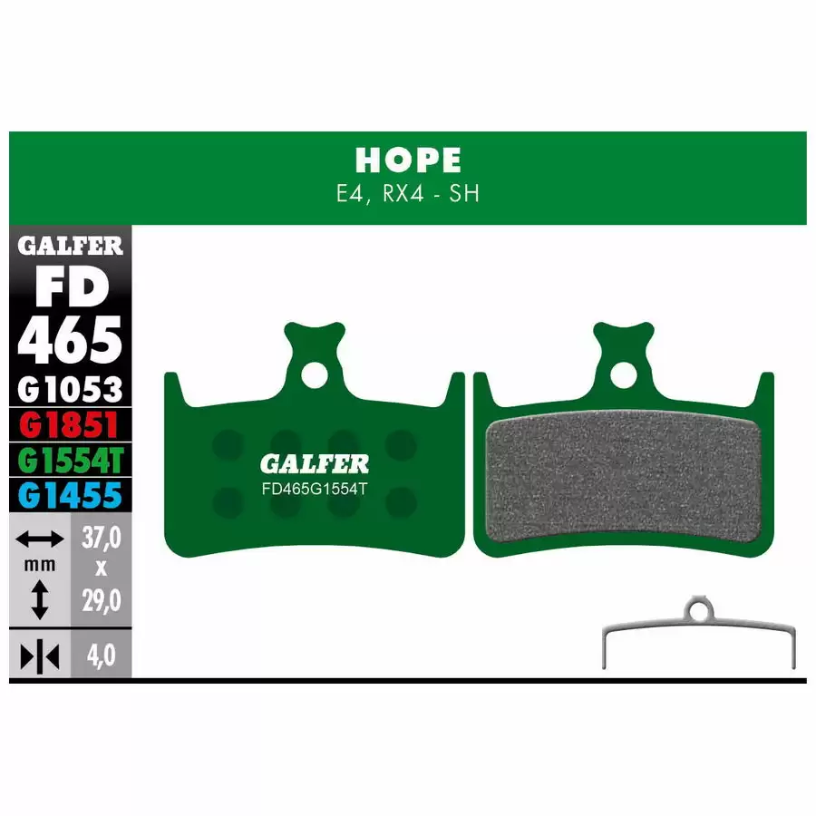 Green compound Pro pads for Hope E4 - image