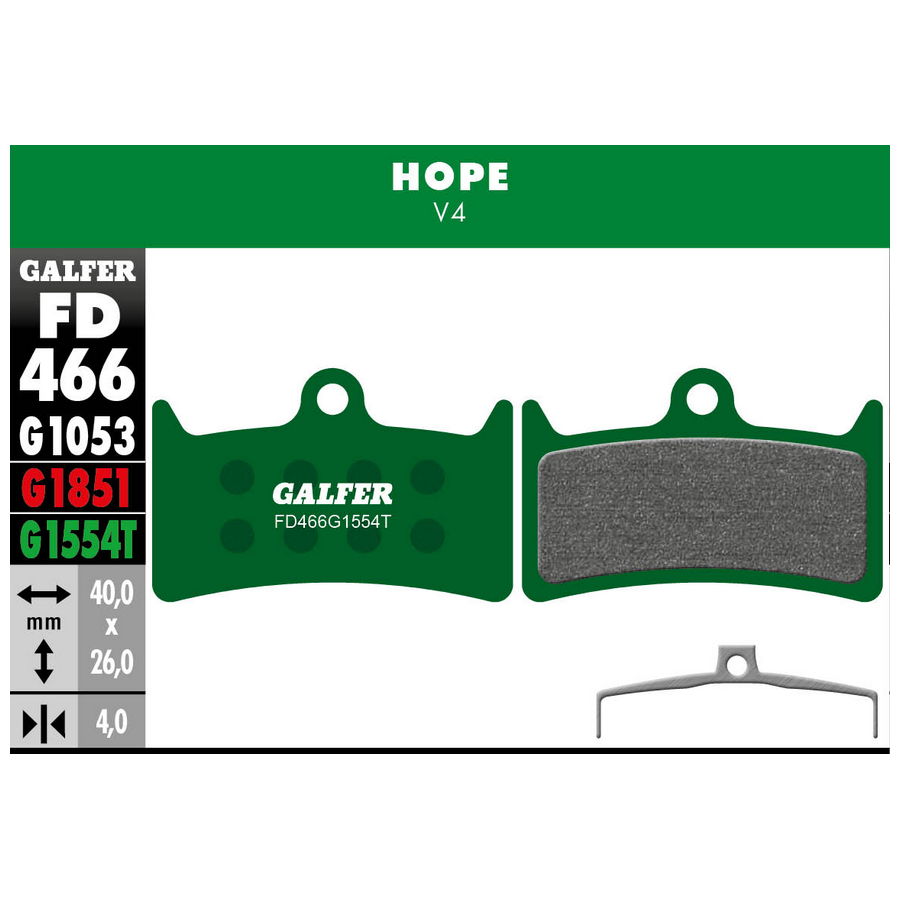 Green compound Pro pads for Hope V4