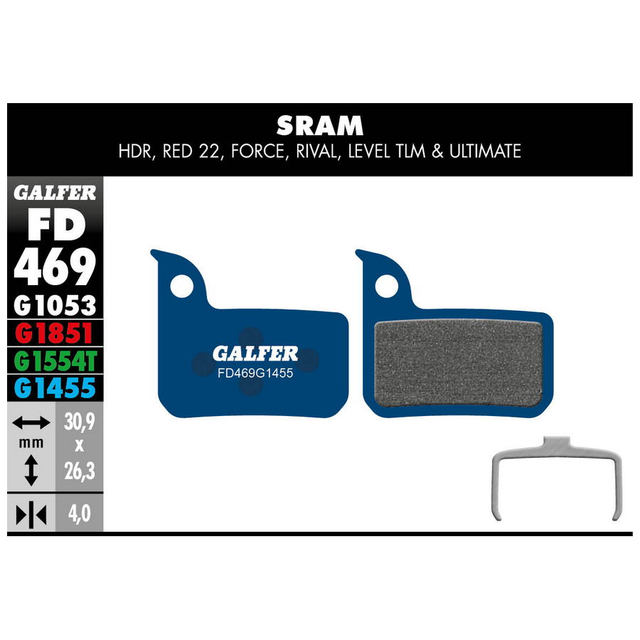 Blue Compound Pads For Sram Red 22 - Level