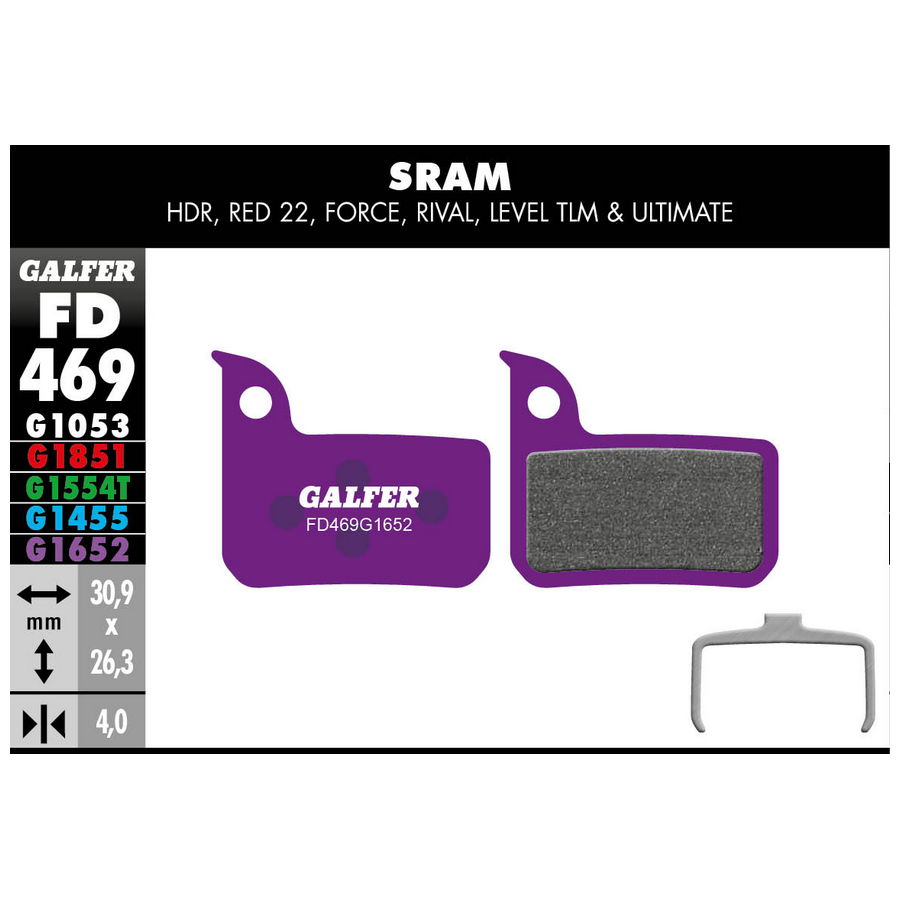 Purple e-bike pads Sram Red 22, Force, Rival, Level TLM - Ultimate