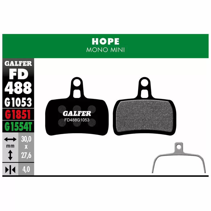 Black Compound Standard Pads For Hope Mono Mini - image