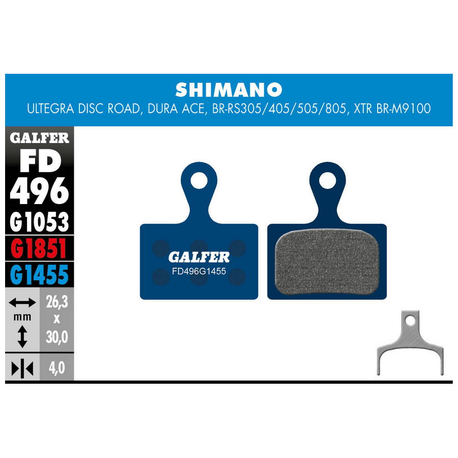 Blue compound Road pads for Shimano Dura-ace, Ultegra and XTR M9100