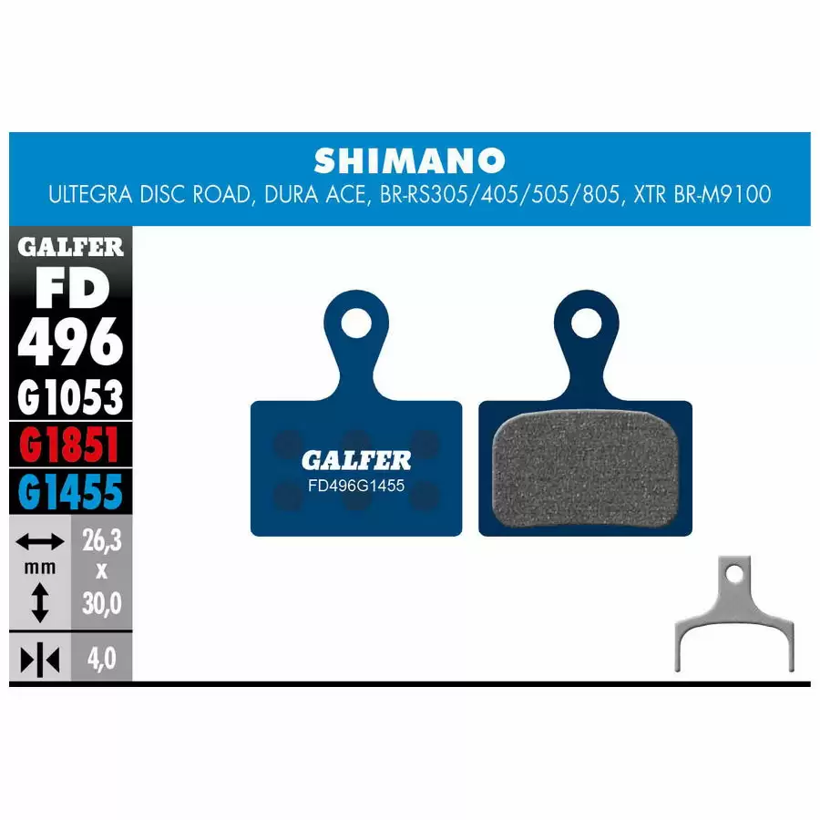Blue compound Road pads for Shimano Dura-ace, Ultegra and XTR M9100 - image