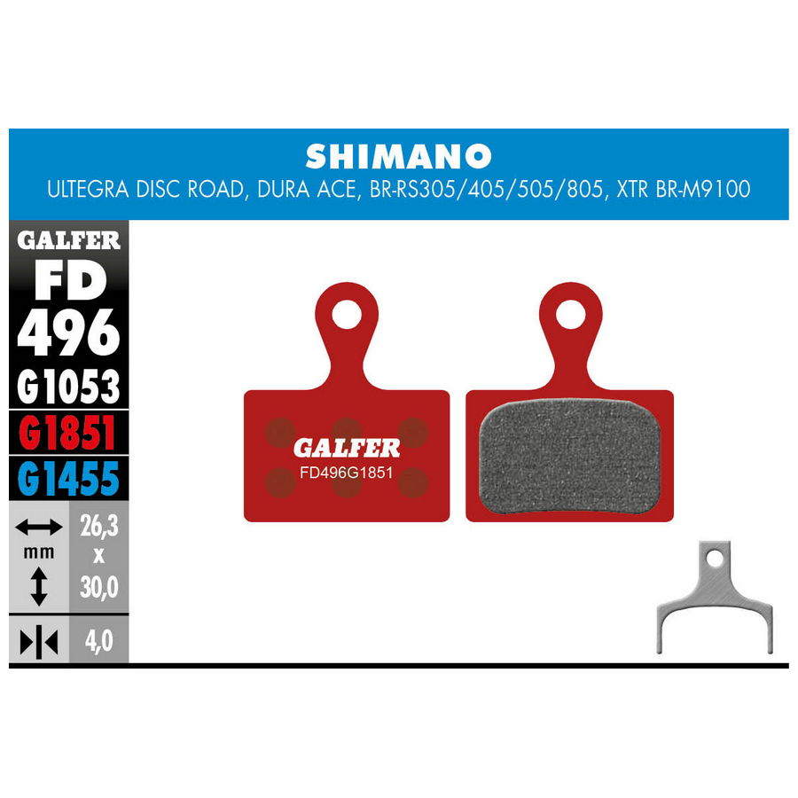 Almofadas avançadas de composto vermelho para Shimano Xtr 2019
