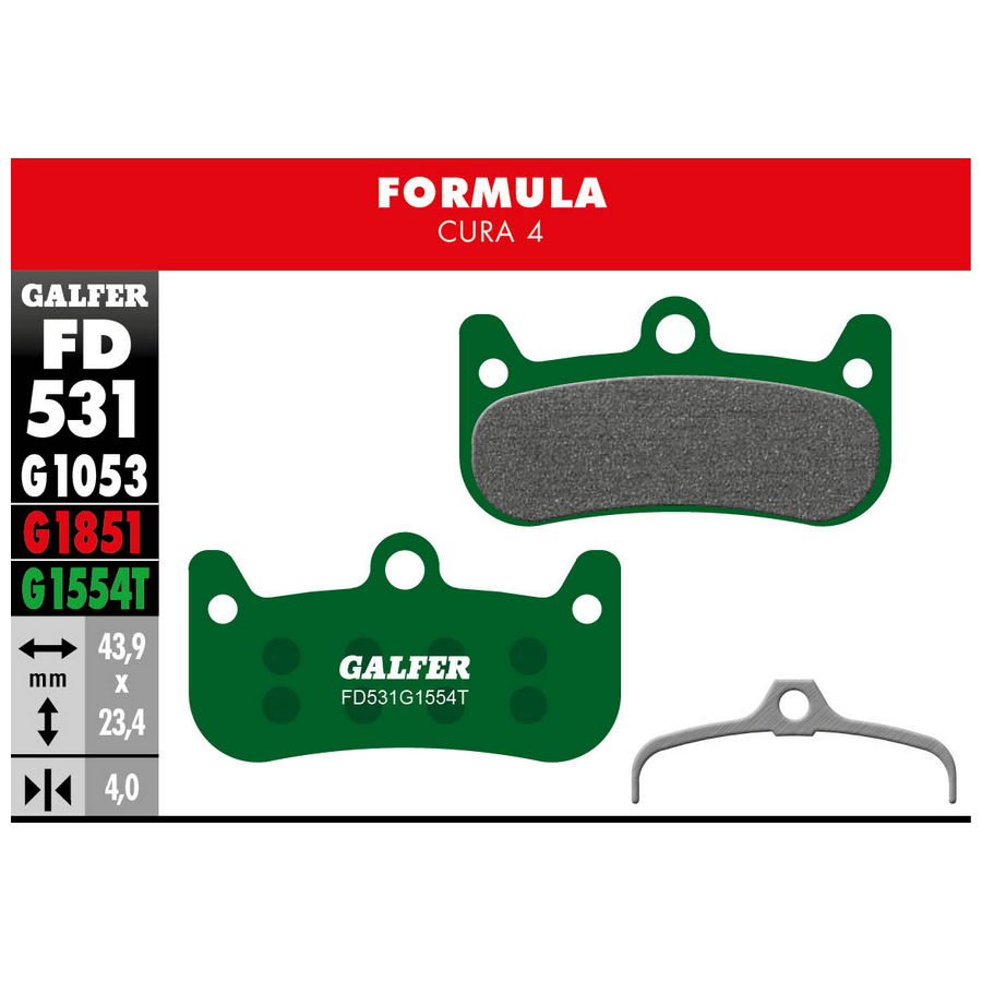 Green compound PRO pads for Formula Cura 4