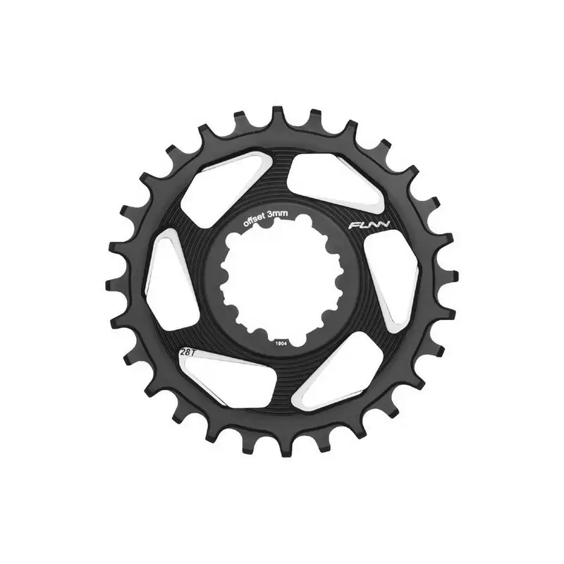 Chainring 28T Solo DX Narrow Wide SRAM Direct Mount 3mm Offset Aluminum Black - image