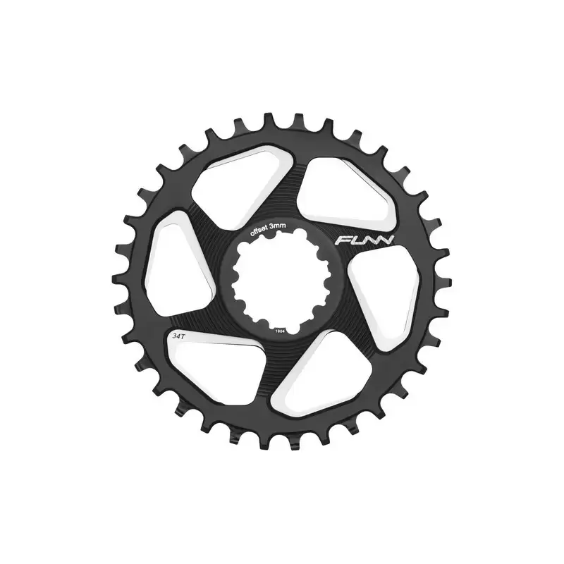 Chainring 34T Solo DX Narrow Wide SRAM Direct Mount 3mm Offset Aluminum Black - image