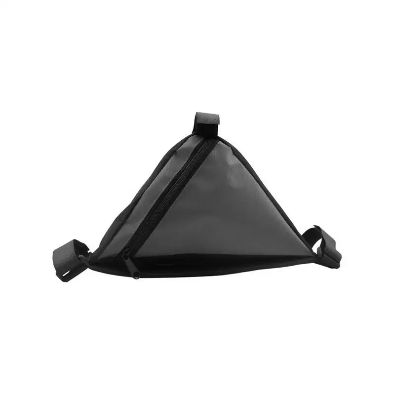 Bolsa de bicicleta triangular semirrígida preta - image
