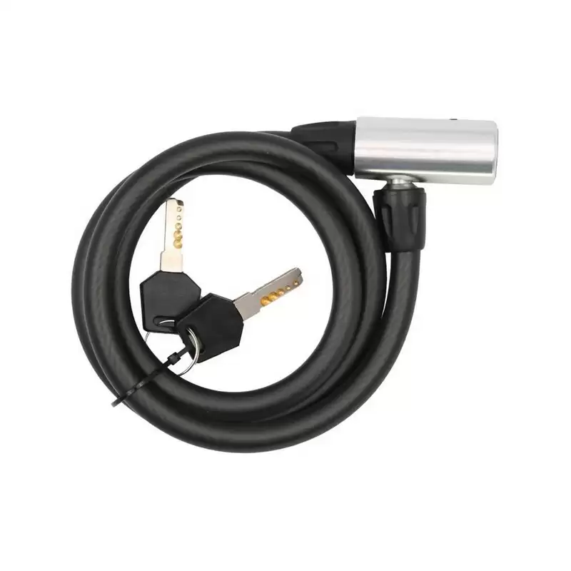 Câble antivol en spirale pour vélo 12 mm x 1200 mm - image