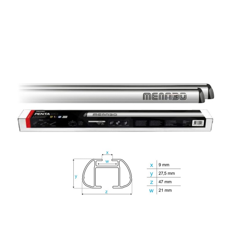 Barra portaequipajes PENTA 47x27mm - Longitud Talla L