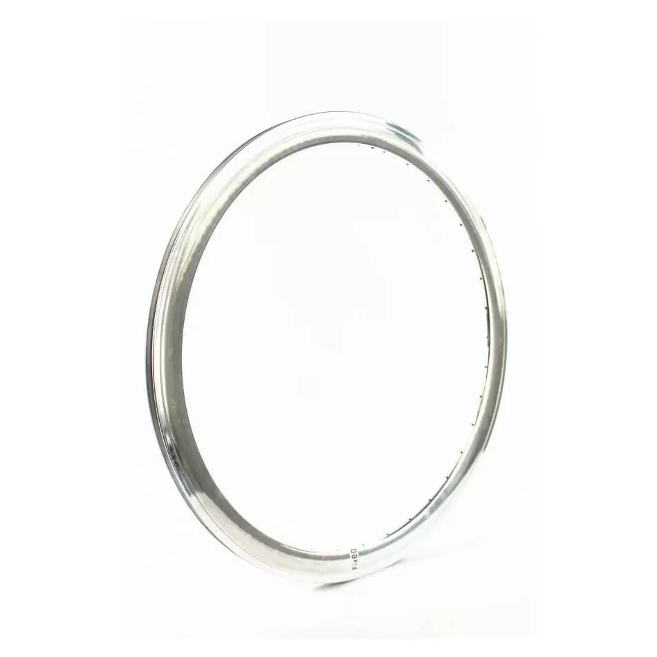 Rim fixed track 28'' 43mm deep 36 holes polished silver - image