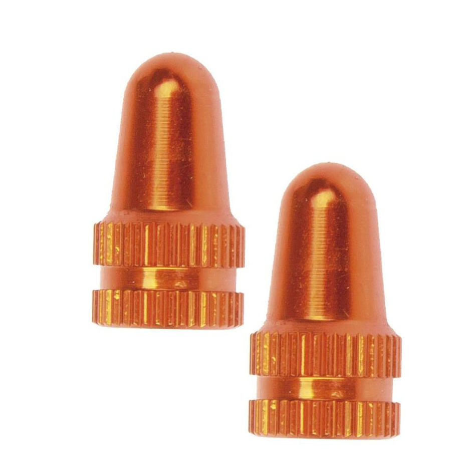Pair valve caps copper universal schrader france