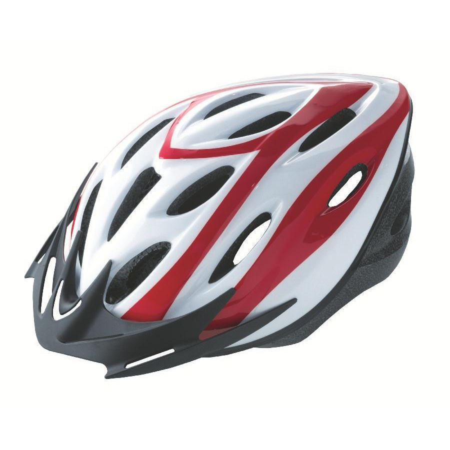 Rider Helmet White/Red Size M (54-58cm)