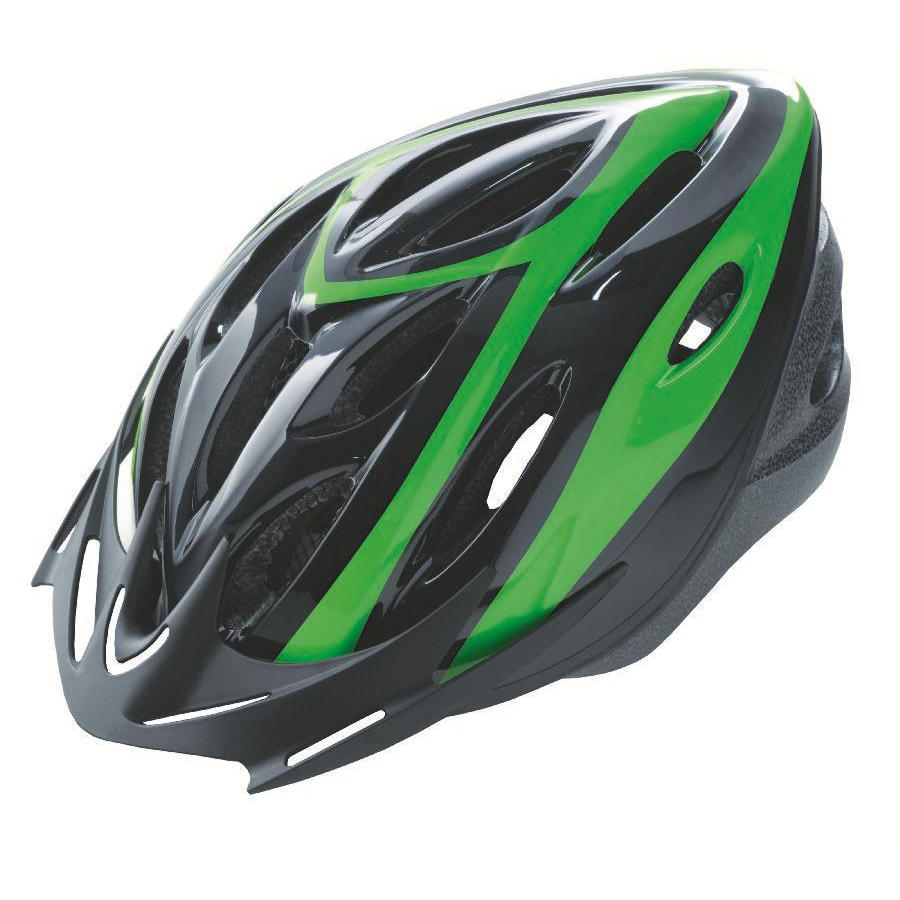 Rider Helmet Black/Green Size M (54-58cm)