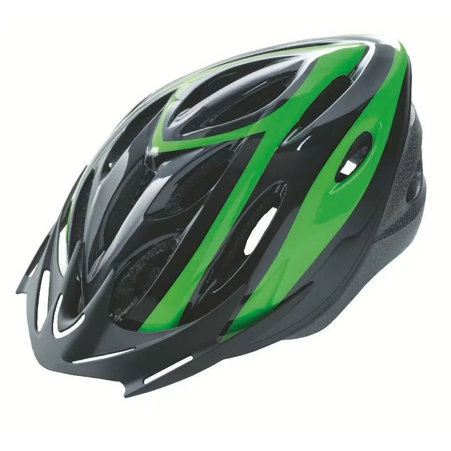 Rider Helmet Black/Green Size M (54-58cm) - image