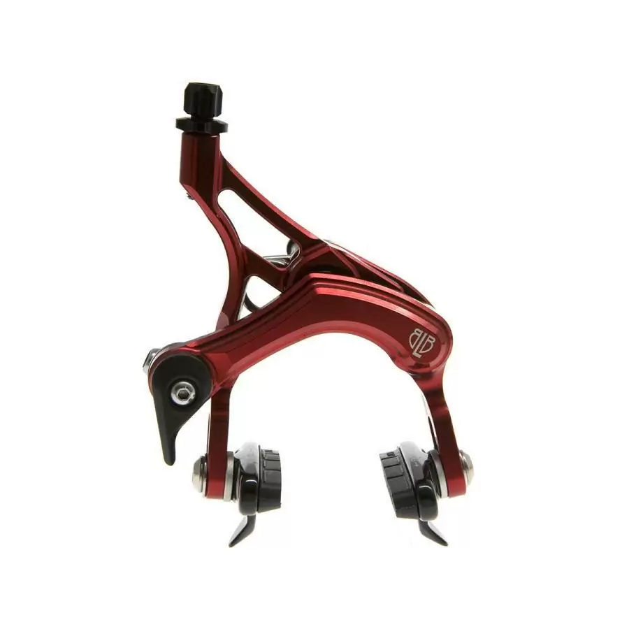 Front brake cnc caliper fixed track red - image