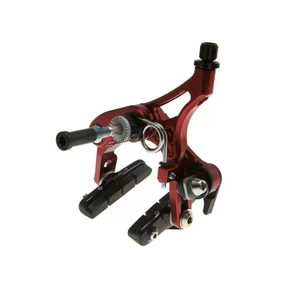 Front brake cnc caliper fixed track red #1