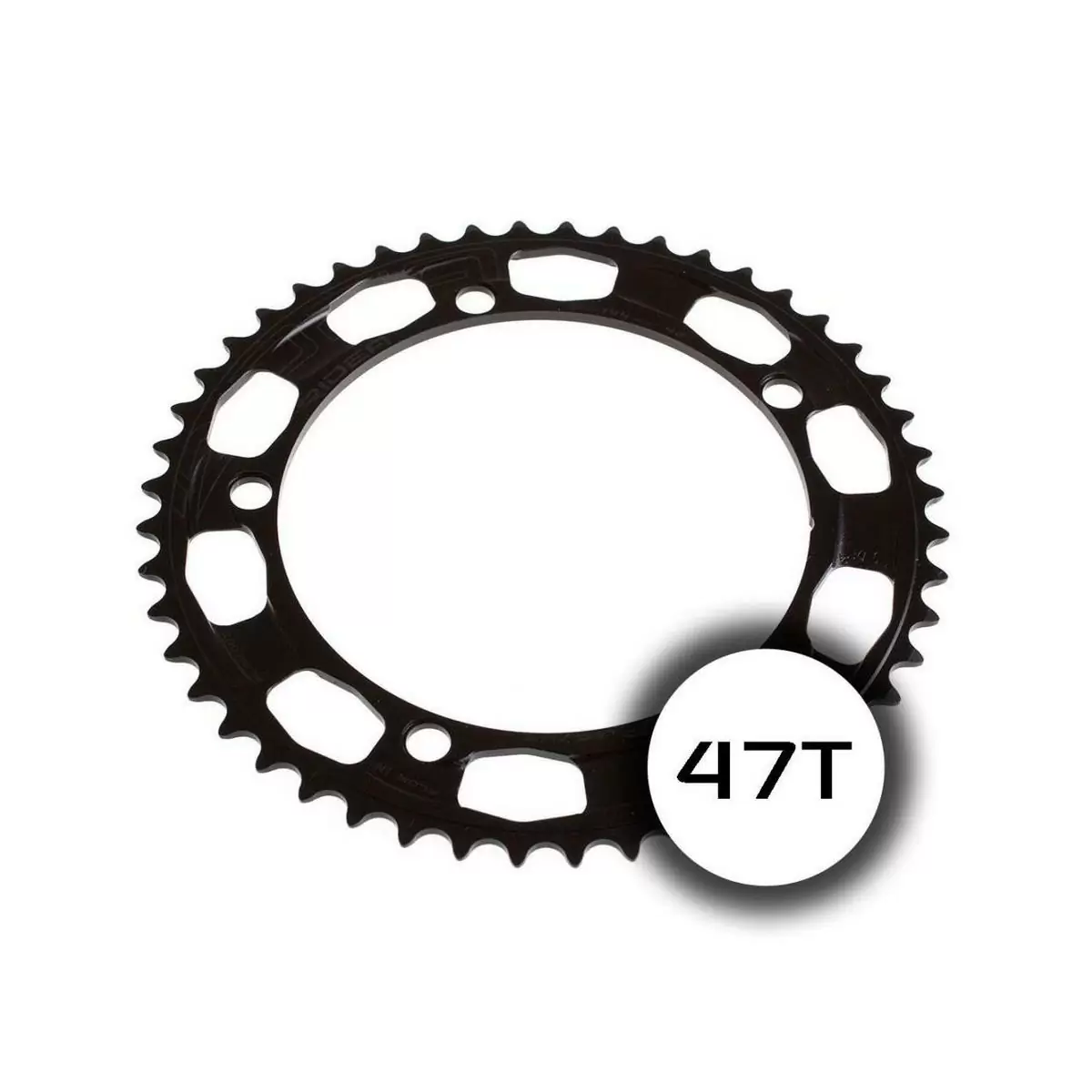 chainring lami flow fixed gear track 47t 144 mm black - image