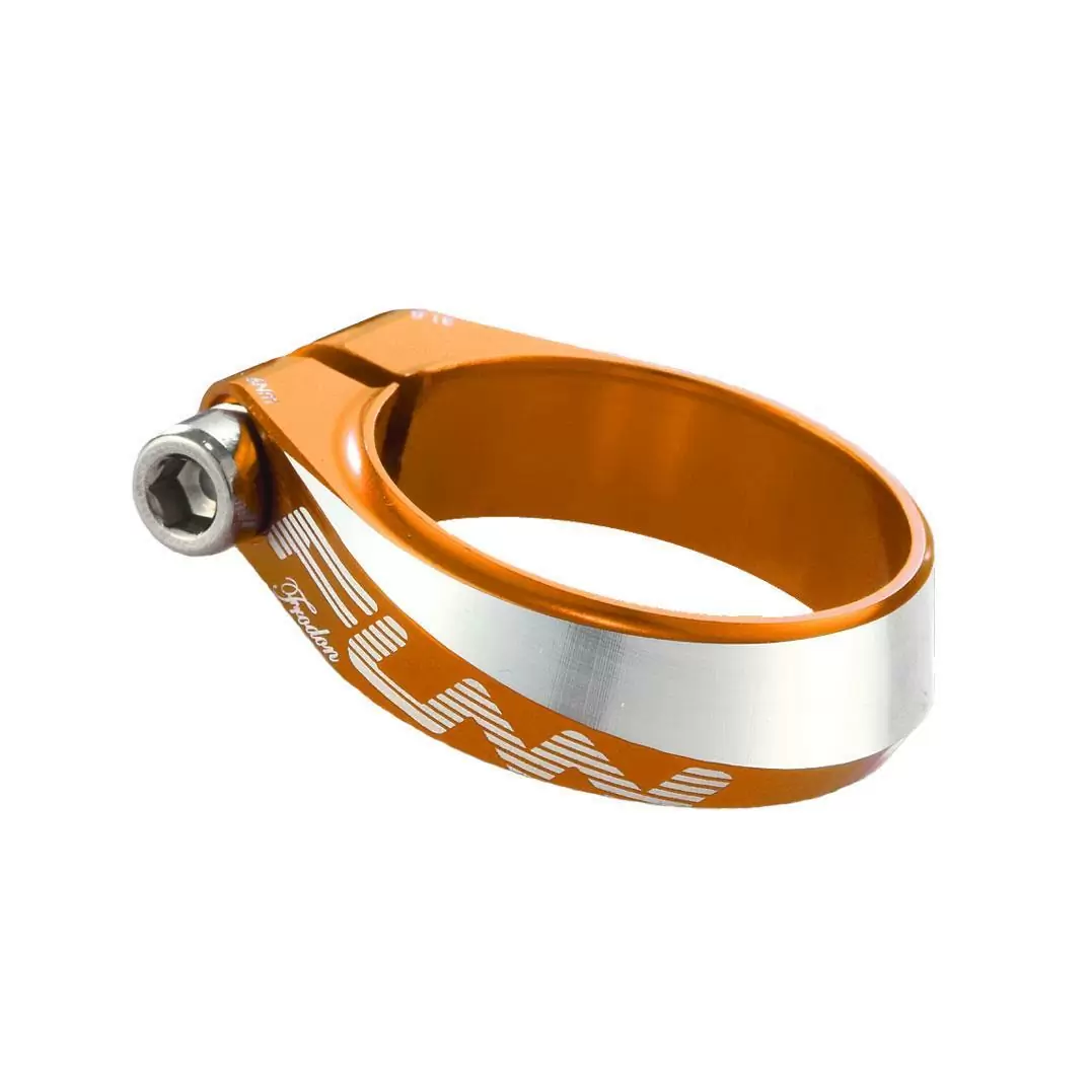 collier de tige de selle frodon 31,8mm aluminium anodisé orange - image