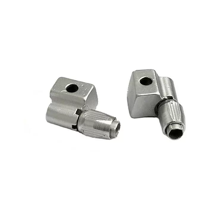 coppia regolatori tensione cavo tubo obliquo alluminio silver - image