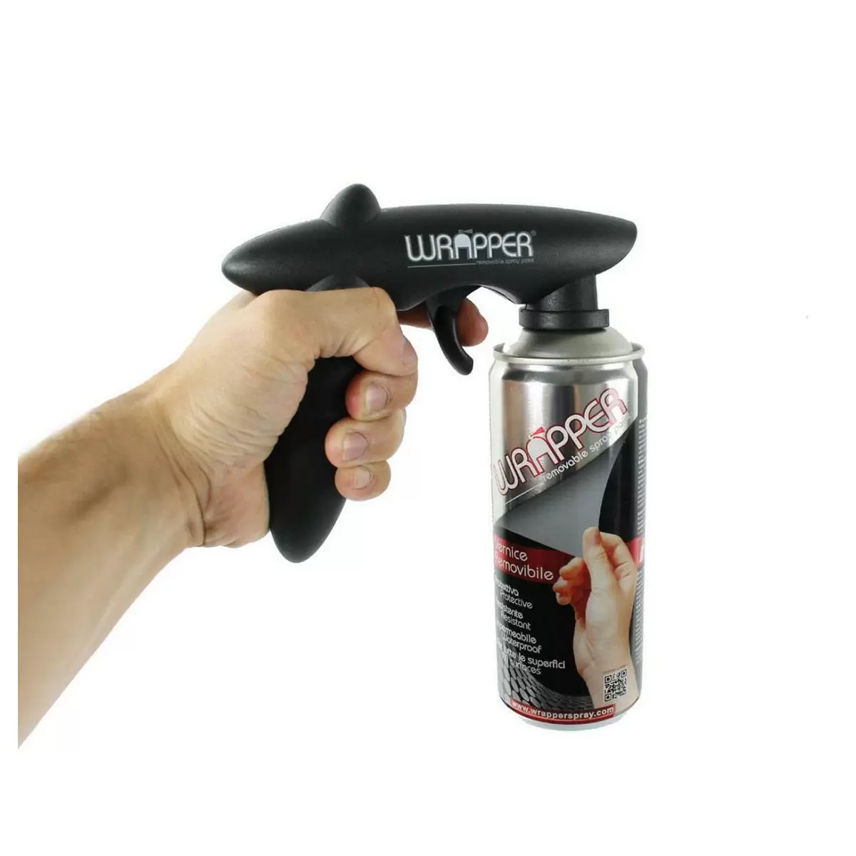 spray can tool with gun trigger for spray paint wrapper - image