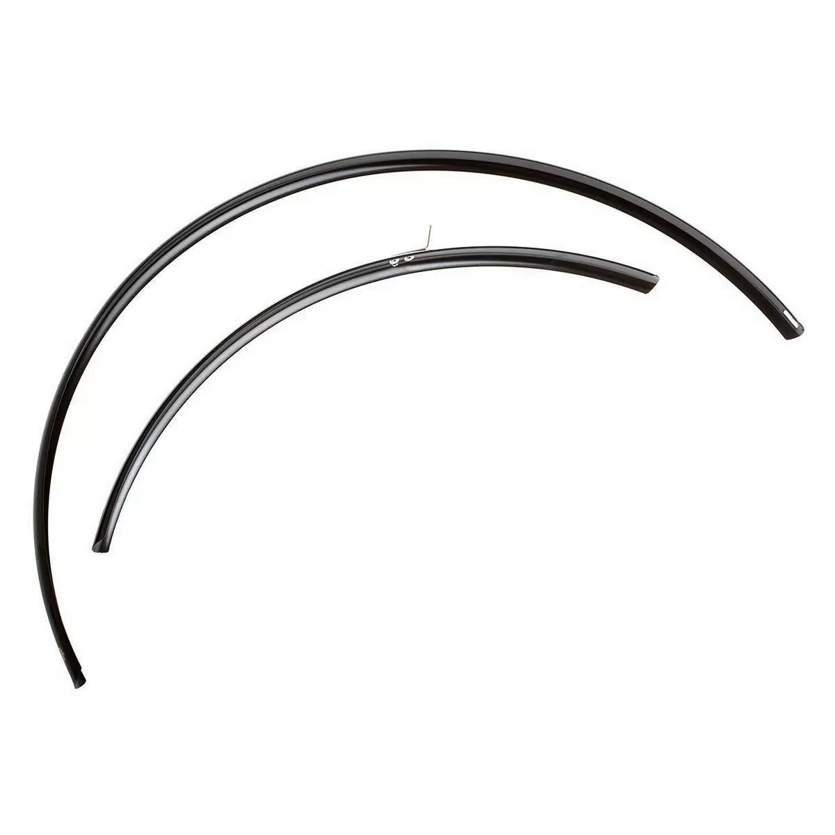 pair classic round fenders 30mm polished black #1