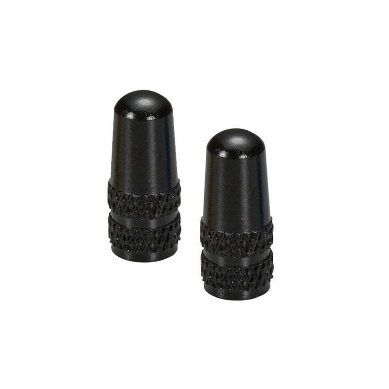 pair valve caps presta alloy black color