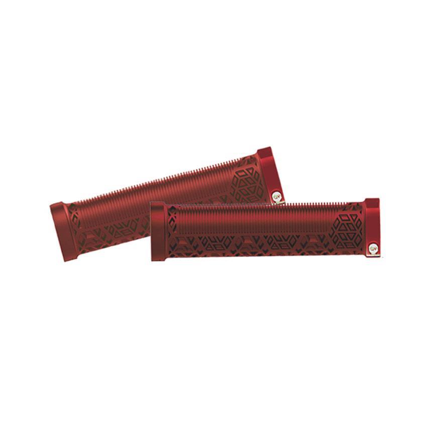 paire de poignées de guidon poignée 130mm avec contre-écrou rouge