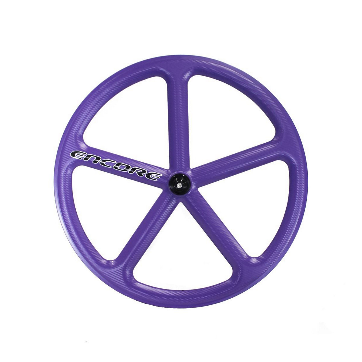 roue arrière 700c piste 5 rayons tissage carbone violet nmsw
