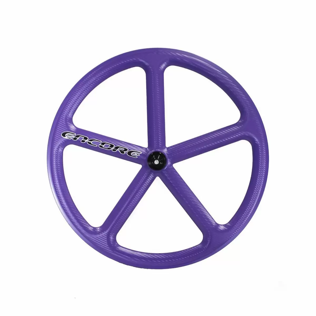 roue arrière 700c piste 5 rayons tissage carbone violet nmsw - image