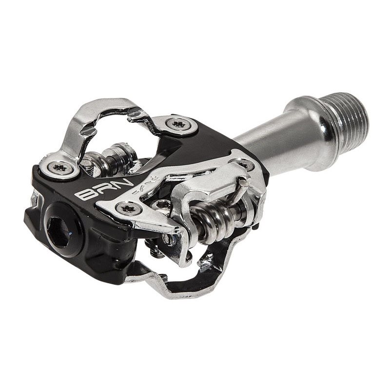 pair mtb pedals forged alloy spd black