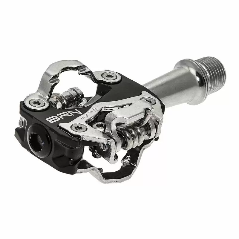pair mtb pedals forged alloy spd black - image
