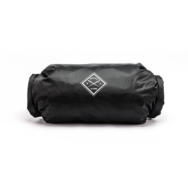 Waterproof rool double roll dry bag for handlebar 14 litre black