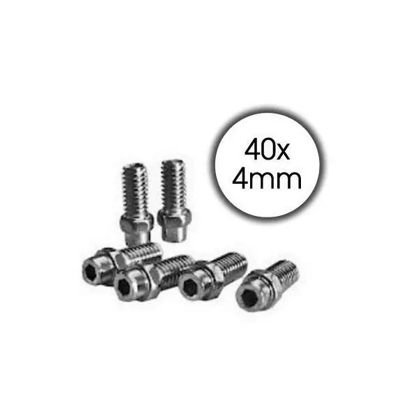 kit pin di ricambio 4mm pedali bmx freeride argento 40 pezzi - image