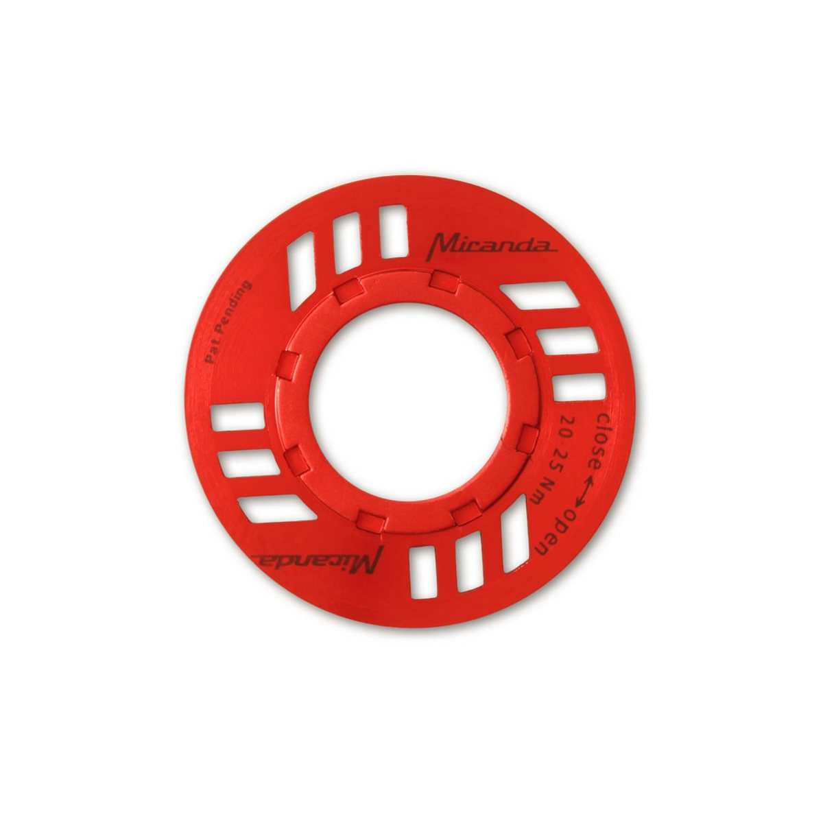 E-Chainguard Nut for eBike Bosch drive unit red