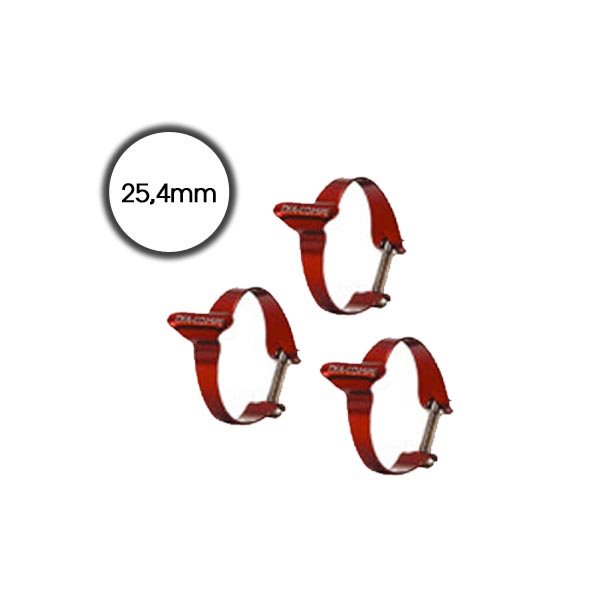 cable casing clips set 25,4mm red 3 pieces