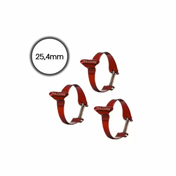 cable casing clips set 25,4mm red 3 pieces - image