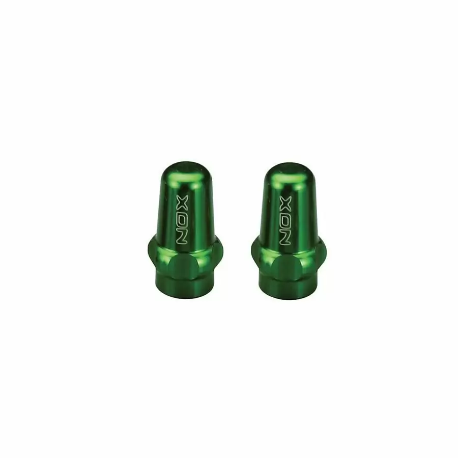 Pair presta valve cap CNC green - image