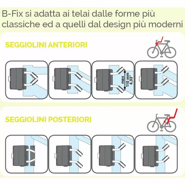 Sistema de montagem do quadro B-Fix para cadeira de bicicleta de segurança infantil #1