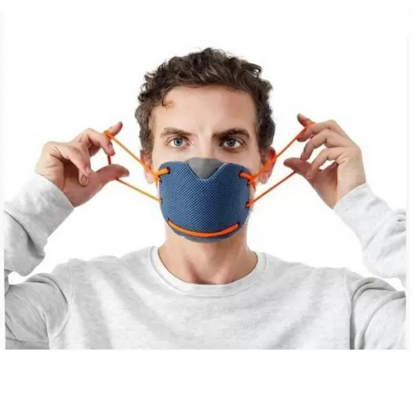 Antismog-Maske orange / blau #1