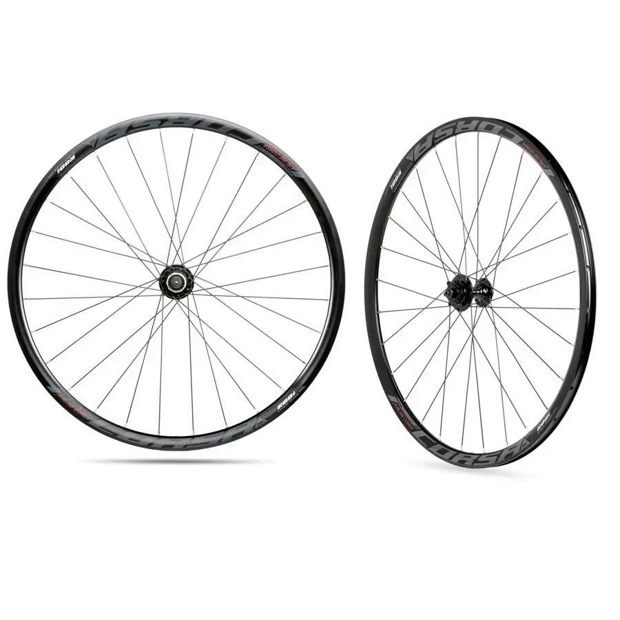 Ruote corsa airline disc QR100/135 tubeless ready shimano 11v - image
