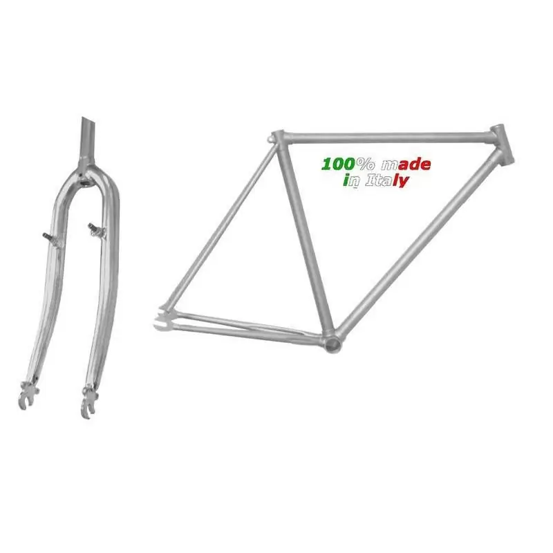 Frame 26'' fat bike + fork raw finish size 55 #1