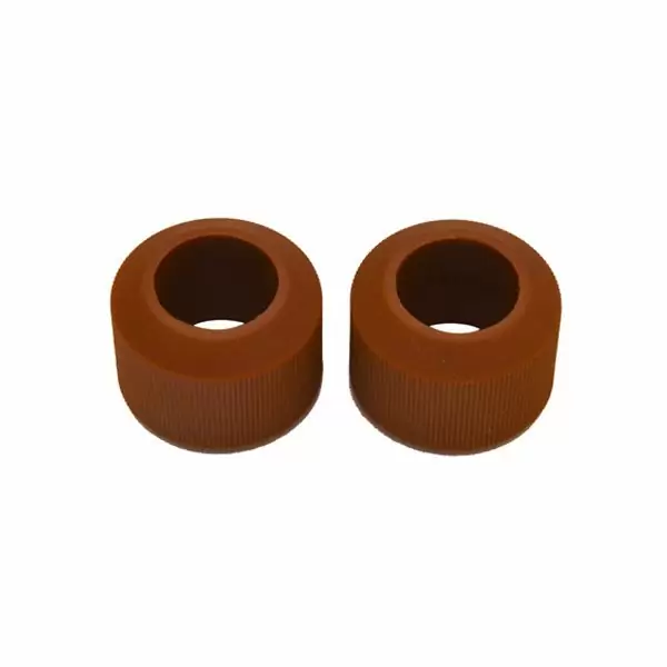 Coppia di anelli Grip Ring in silicone marrone - image