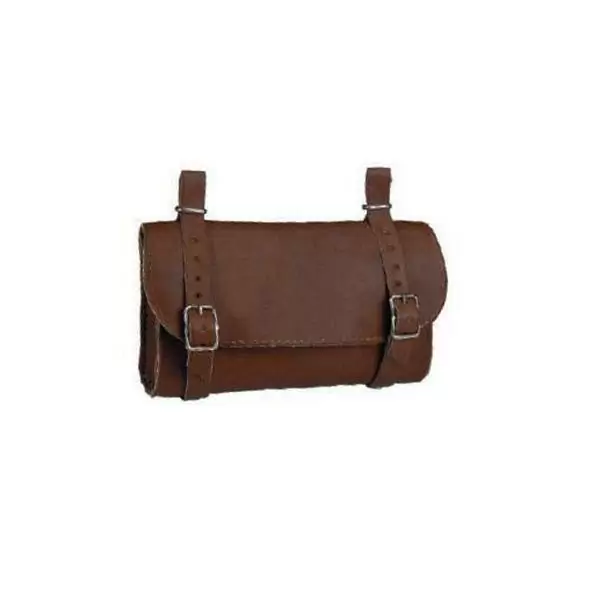Bag underseat in brown eco leather - image