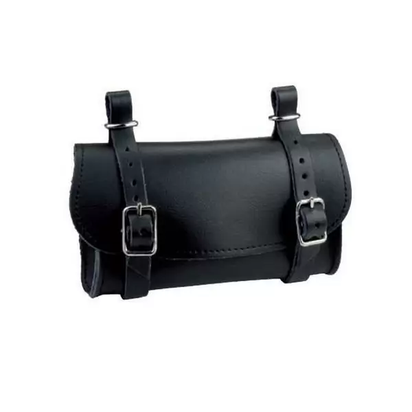 Bolsa bajo asiento en cuero negro - image