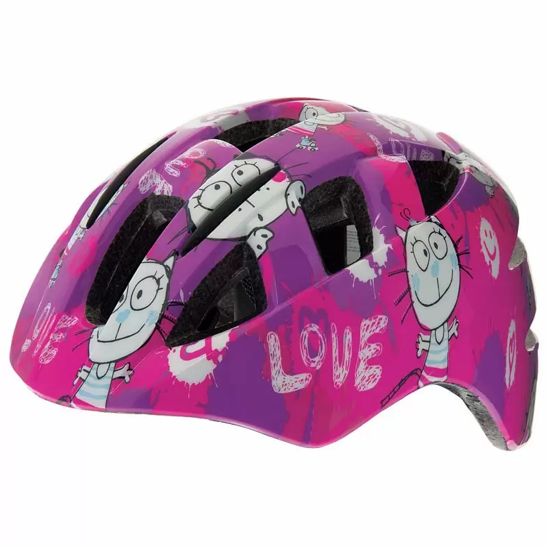casque fille love fuxia taille XS 48-50cm - image