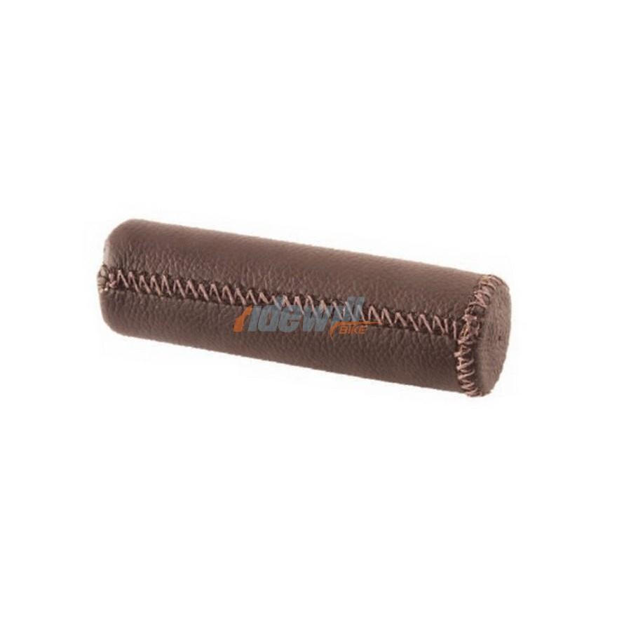 Pair grips in leather City brown