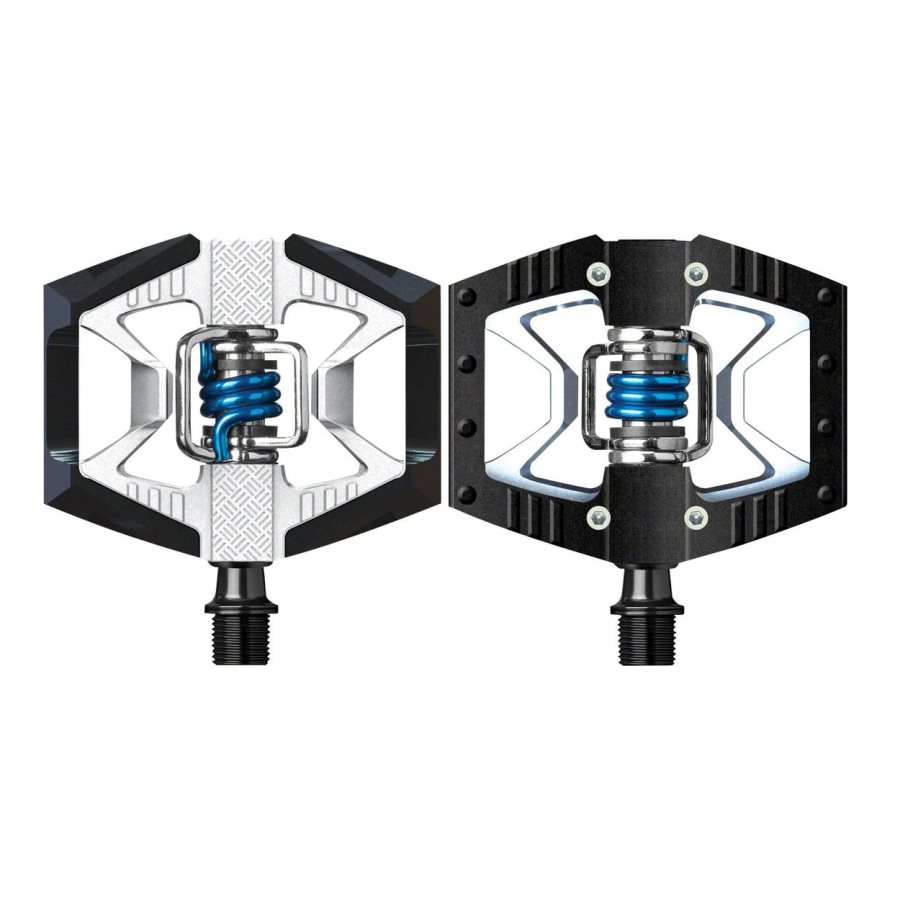 Pair of blue DoubleShot 2 hybrid pedals