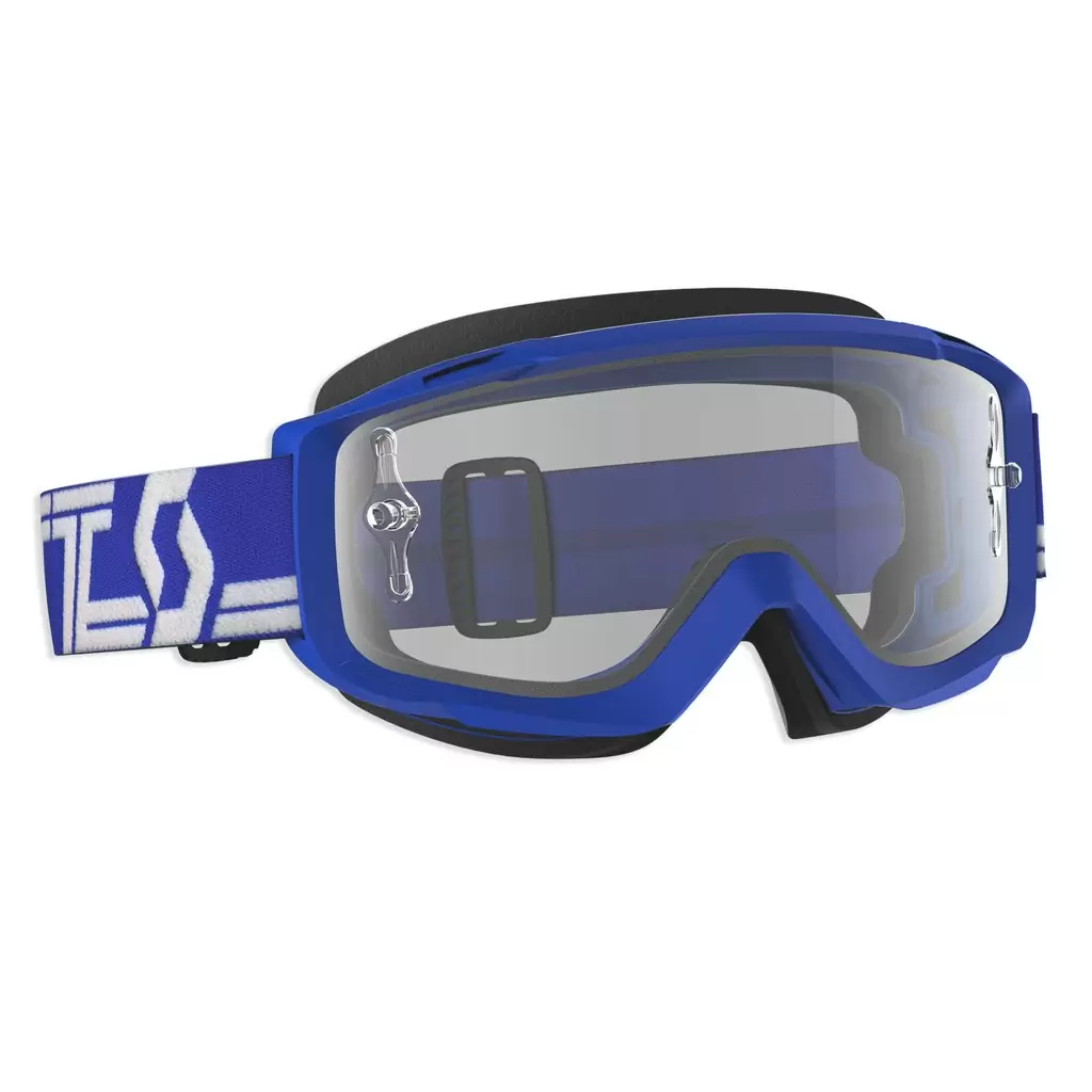 Goggle Split OTG azul/branco com lente transparente - image