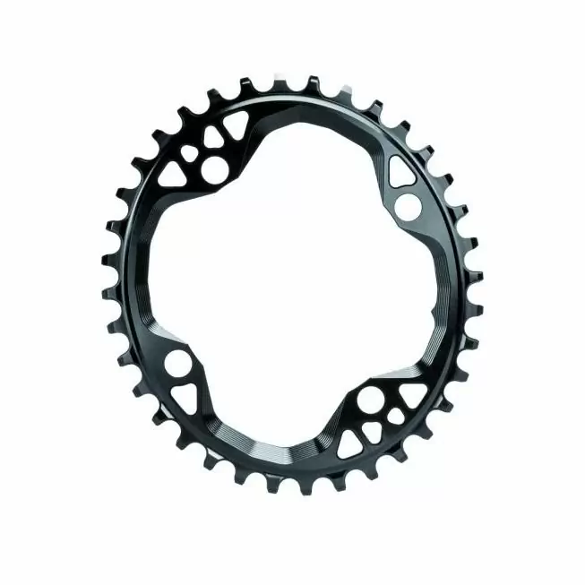 Narrow-wide oval chainring 30t bcd 104mm aluminium black - image